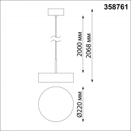 358761 OVER NT21 410 белый Светильник накладной светодиодный, длина провода 2м IP20 LED 30W 4000K 2600Лм 100-265V PROMETA