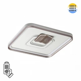 7786/85L PIKO LED SN 607 Светильник металл/белый/бронза LED 85Вт 3000-6500K 490х490 IP20 пульт ДУ GEMINI