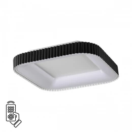 7768/56L AVRA LED SN 578 Светильник металл/белый/черный LED (56Вт+14Вт) 3000-6000K 500х500 IP43 пульт ДУ+подсветка SHARMEL