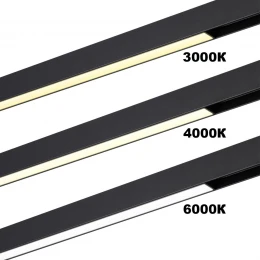359936 PORT NT25 208 черный Трековый светильник с переключ. цв. темпер. IP20 LED 3000К\4000К\6000К 10W 90-240V VECTOR