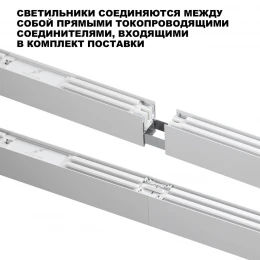 359602 OVER NT25 068 белый Светильник линейный светодиод. с переключ. цв. температуры IP20 LED 20W 220-240V 3000К\4000К\6000К FATTO