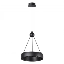 359396 OVER NT24 278 черный Светильник подвесной светодиодный, длина провода 2м IP20 LED 12W вниз/5W вверх 220V 1360Лм 3000K TURN