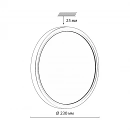 7659/18L MITRA LED SN 551 Светильник пластик/белый LED 18Вт 3000/4000K D230 IP40 ALFA WHITE