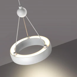 359395 OVER NT24 278 белый Светильник подвесной светодиодный, длина провода 2м IP20 LED 12W вниз/5W вверх 220V 1360Лм 3000K TURN