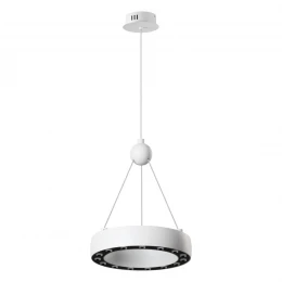 359395 OVER NT24 278 белый Светильник подвесной светодиодный, длина провода 2м IP20 LED 12W вниз/5W вверх 220V 1360Лм 3000K TURN