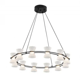 8341/42L LEDIO LN26 228 черный/прозрачный металл/акрил Люстра подвесная LED 42W 3000K 220V VINORA