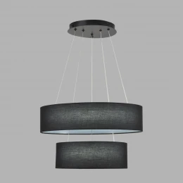 8373/55L LEDIO LN26 257 черный, металл/текстиль/силикон Люстра подвесная LED 55W 3000/4000/6000K 220V SAVA