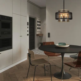8007/6 MODERNI LN26 296 черный/черный, золотой металл/металл, стекло Люстра подвесная Е14 6*40W 220V ZARINA