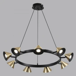 8233/9 COMFI LN26 255 черный/золото, металл Подвесной светильник GU10 LED 9*7W 220V LAMINA