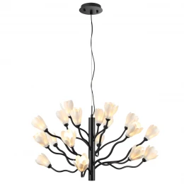 5090/18 MODERN ODL25 553 черный матовый/белый/фарфор Люстра G4 LED 18*5W GARDI