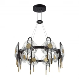 5407/92L MODERN ODL_EX25 101 черный/золото/металл/стекло Люстра LED 92W 3000K 8990Лм MAGNET