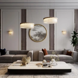 5091/60L L-VISION ODL25 555 золотой/стекло Люстра LED 60W 3700K 4968Лм CLEO