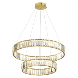 5015/60L L-VISION ODL23 589 золотой/прозрачный металл/хрусталь Люстра LED 60W 4000K 6000Лм VEKIA