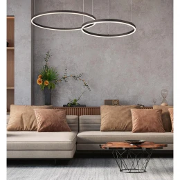 6530/67L LEDIO LN26 262 чёрный Светильник подвесной LED 67W  3000/4000/6000К 220V ECHO