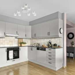 8232/8 COMFI LN26 230 черный/прозрачный, металл/стекло Светильник подвесной LED GX70 8*10W 220V NATALINA