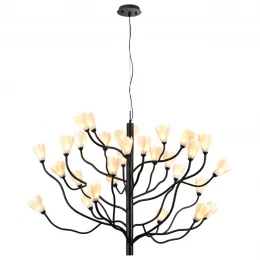 5090/30 MODERN ODL25 553 черный матовый/белый/фарфор Люстра G4 LED 30*5W GARDI