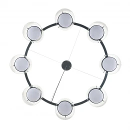 8232/8 COMFI LN26 230 черный/прозрачный, металл/стекло Светильник подвесной LED GX70 8*10W 220V NATALINA