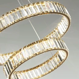 5015/60L L-VISION ODL23 589 золотой/прозрачный металл/хрусталь Люстра LED 60W 4000K 6000Лм VEKIA
