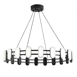8342/40L LEDIO LN26 226 черный/белый металл/акрил Люстра подвесная LED 40W 4000K 220V OVELA