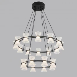 8341/70L LEDIO LN26 227 черный/прозрачный металл/акрил Люстра подвесная LED 70W 3000K 220V VINORA