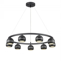 8242/9 COMFI LN26 245 черный металл Светильник подвесной LED GX53 8*7W 220V LUAZANA