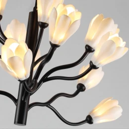 5090/15 MODERN ODL25 553 черный матовый/белый/фарфор Люстра G4 LED 15*5W GARDI