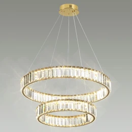 5015/60L L-VISION ODL23 589 золотой/прозрачный металл/хрусталь Люстра LED 60W 4000K 6000Лм VEKIA