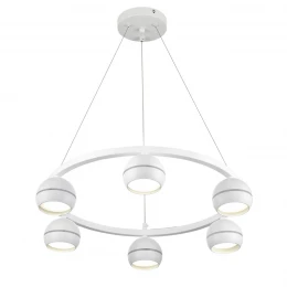 8254/6 COMFI LN26 246 белый, металл Светильник подвесной LED GX53 6*7W 220V LUAZANA
