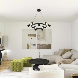 8237/9 COMFI LN26 256 черный, металл Светильник подвесной GU10 LED 9*7W 220V ILMINA