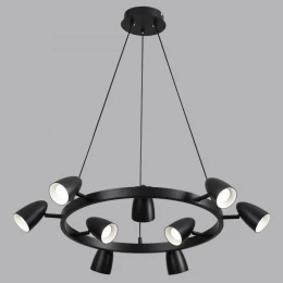 8237/9 COMFI LN26 256 черный, металл Светильник подвесной GU10 LED 9*7W 220V ILMINA