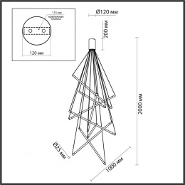4369/80L HIGHTECH ODL23 235 полированное золото/акрил с пузырьками Подвесной св-к IP20 LED 64W 3000K SPARKY