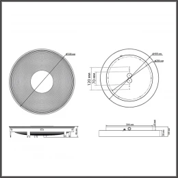 7752/25L MITRA LED SN 535 Светильник пластик/белый LED 25Вт 4000K D400 IP54 QUANTUM