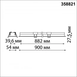 358821 SPOT NT22 486 черный Встраиваемый светодиодный светильник IP20 LED 4000K 24W 220V ITER