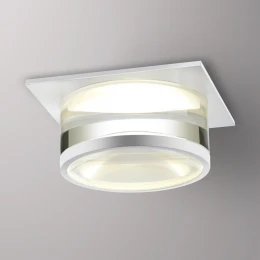 370917 SPOT NT22 512 белый Светильник встраиваемый IP20 GU10 9W 220V GEM