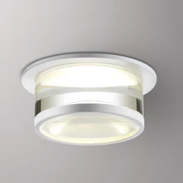 370915 SPOT NT22 512 белый Светильник встраиваемый IP20 GU10 9W 220V GEM