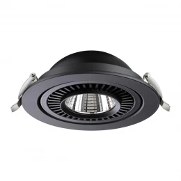 358818 SPOT NT21 466 черный Светильник встраиваемый светодиодный IP20 LED 18W 1600Лм 4000K 220V GESSO