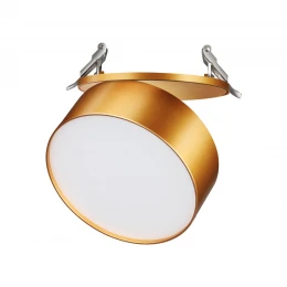 358754 SPOT NT21 449 матовое золото Светильник встраиваемый светодиодный IP20 LED 24W 4000K 2100Лм 100-265V PROMETA