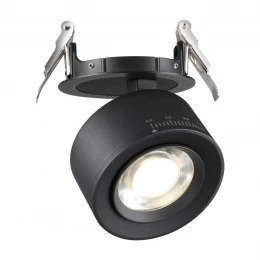 358944 SPOT NT22 456 черный Светильник встраиваемый светодиодный IP20 LED 4000К 18W 220V EDDY