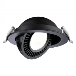 358818 SPOT NT21 466 черный Светильник встраиваемый светодиодный IP20 LED 18W 1600Лм 4000K 220V GESSO