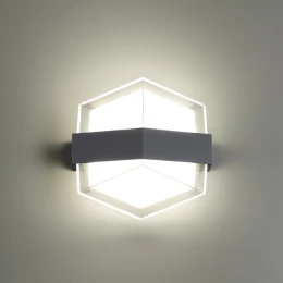 358575 STREET NT21 728 темно-серый Ландшафтный настенный светильник IP54 LED 4000K 12W 85-265V KAIMAS