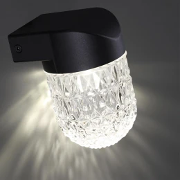 359295 STREET NT24 724 черный Светильник ландшафтный настенный IP65 LED 7W 4000K 175-265V ESTIMA