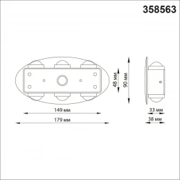 358563 STREET NT21 734 темно-серый Ландшафтный настенный светильник IP54 LED 4000K 6W 85-265V CALLE