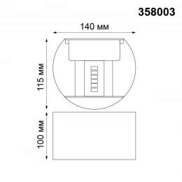 358003 STREET NT19 744 темно-серый Ландшафтный светильник IP54 LED 3000К 2*3W 85-265V KAIMAS