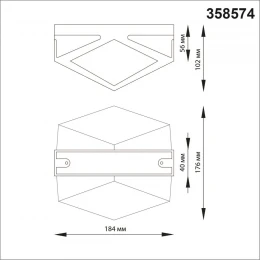 358574 STREET NT21 728 темно-серый Ландшафтный настенный светильник IP54 LED 4000K 12W 85-265V KAIMAS