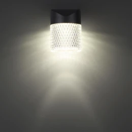 359293 STREET NT24 722 черный Светильник ландшафтный настенный IP65 LED 7W 4000K 175-265V ESTIMA