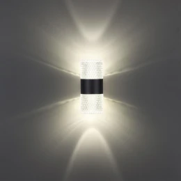 359294 STREET NT24 722 черный Светильник ландшафтный настенный IP65 LED 14W 4000K  175-265V ESTIMA