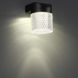 359293 STREET NT24 722 черный Светильник ландшафтный настенный IP65 LED 7W 4000K 175-265V ESTIMA