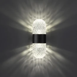 359296 STREET NT24 724 черный Светильник ландшафтный настенный IP65 LED 14W 4000K 175-265V ESTIMA