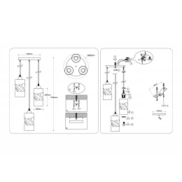 TR3414/3 BK черный E27/3 max 60W D320*1000