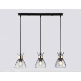 TR3407/3 BK/FGD/SM черный/золото/дымчатый E27/3 max 60W 550*135*1000